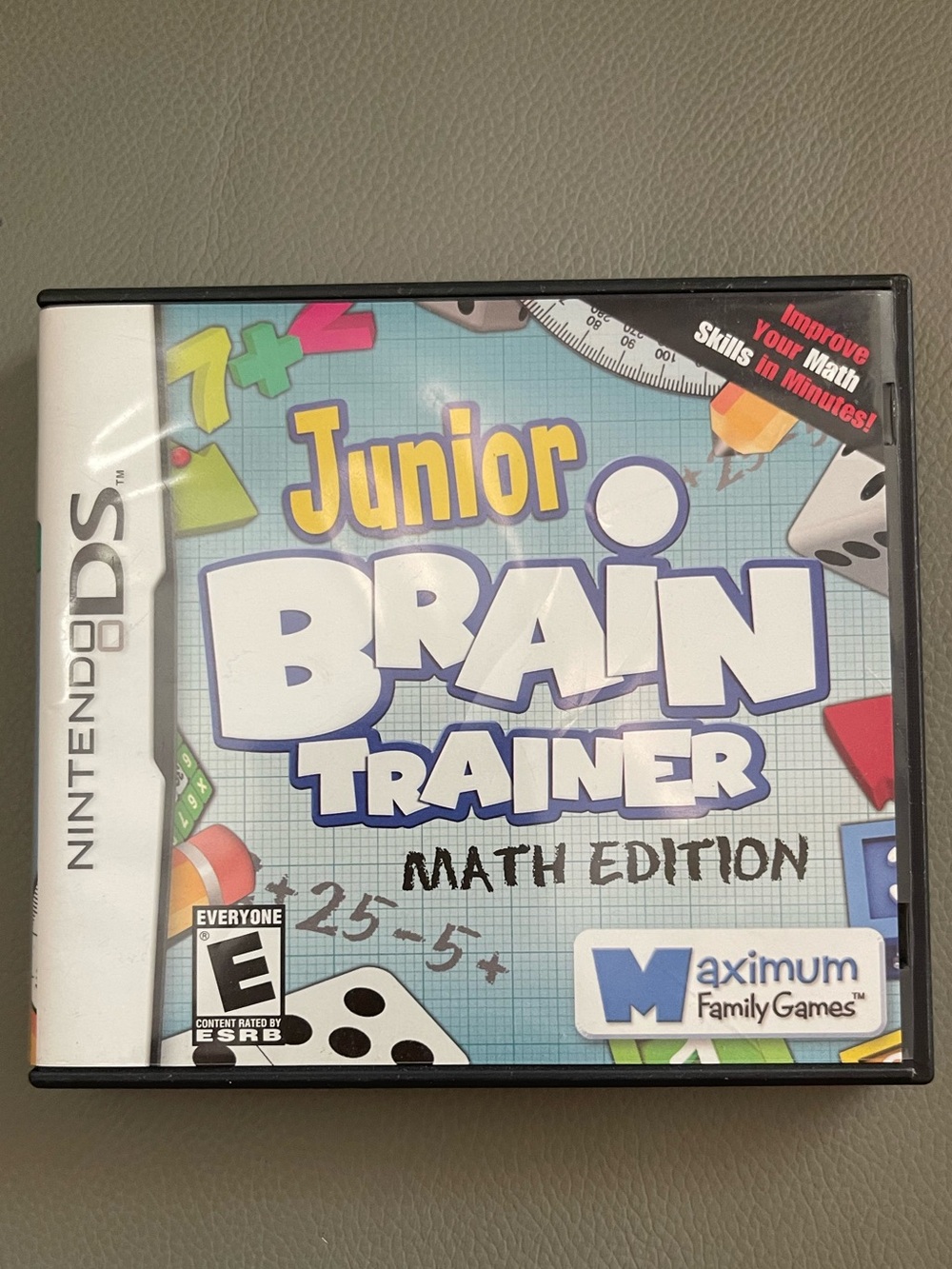 Junior Brain Trainer Math Edition Nintendo DS Game in Original Case